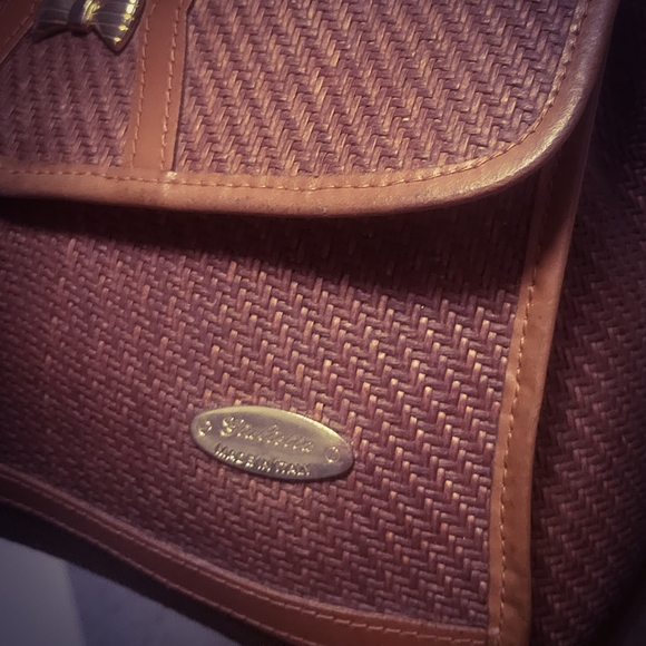 RARE Patricia Nash Giulietta Tan Leather Tote Woven Satchel. Made In ITALY - Picture 2 of 16